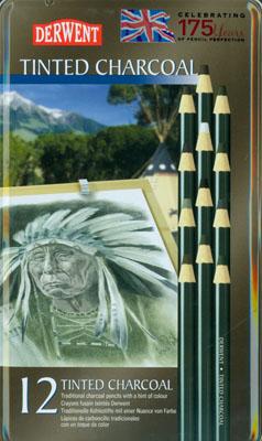 Derwent Tinted Charcoal - Set of 12