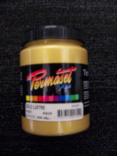 Permaset Aqua Metallic Colour - Gold Lustre - 100ml Jar